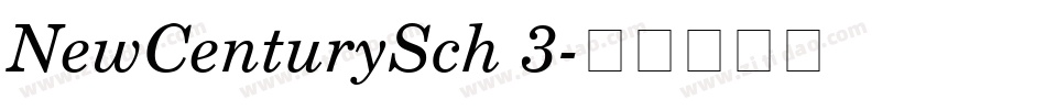 NewCenturySch 3字体转换